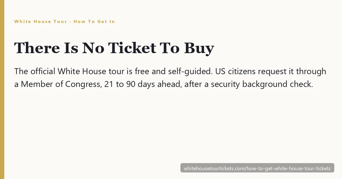 How to get White House tour tickets — the free congressional request process and 21 to 90 day timeline
